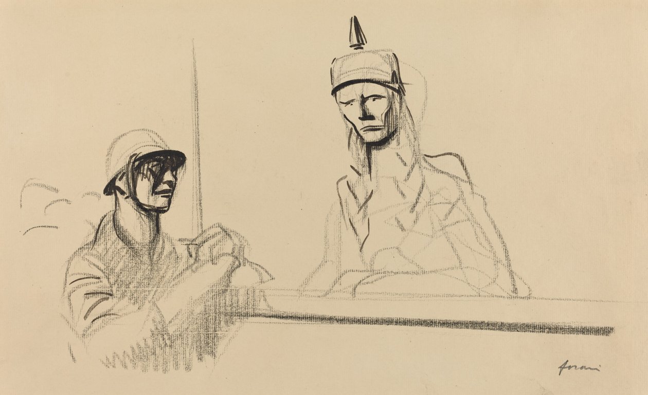 Ranskalainen sotilas puhuu Germanialle tekijältä Jean Louis Forain