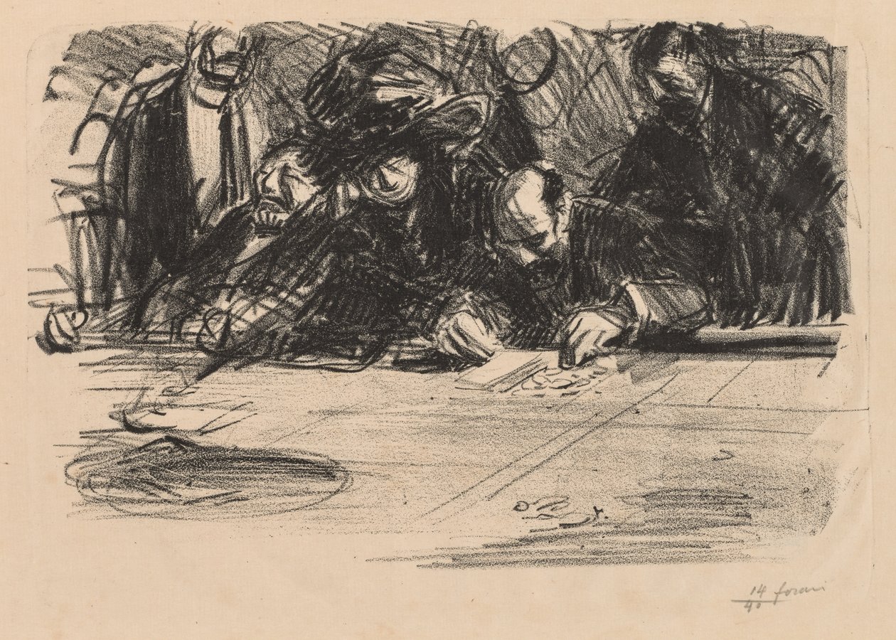 Ryhmä pelaajia. tekijältä Jean Louis Forain