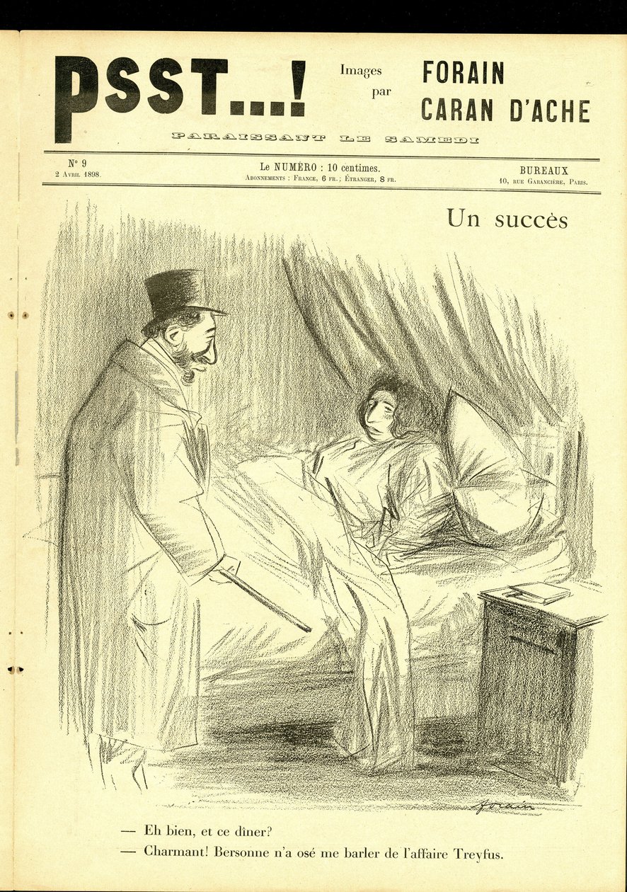 Jean-Louis Forainin (1852-1931) kuvitus Psst...! tekijältä Jean Louis Forain