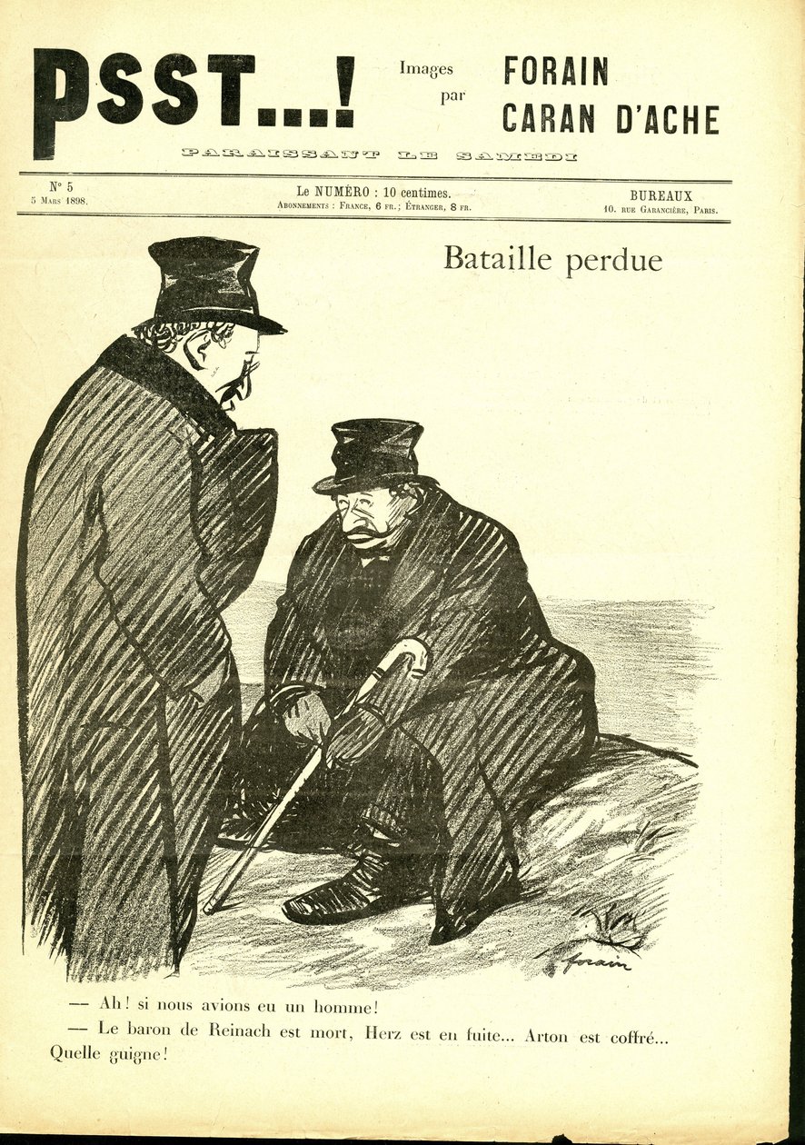 Jean-Louis Forainin (1852-1931) kuvitus Psst...! tekijältä Jean Louis Forain