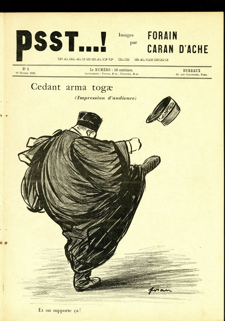 Jean-Louis Forainin (1852-1931) kuvitus Psst...! tekijältä Jean Louis Forain