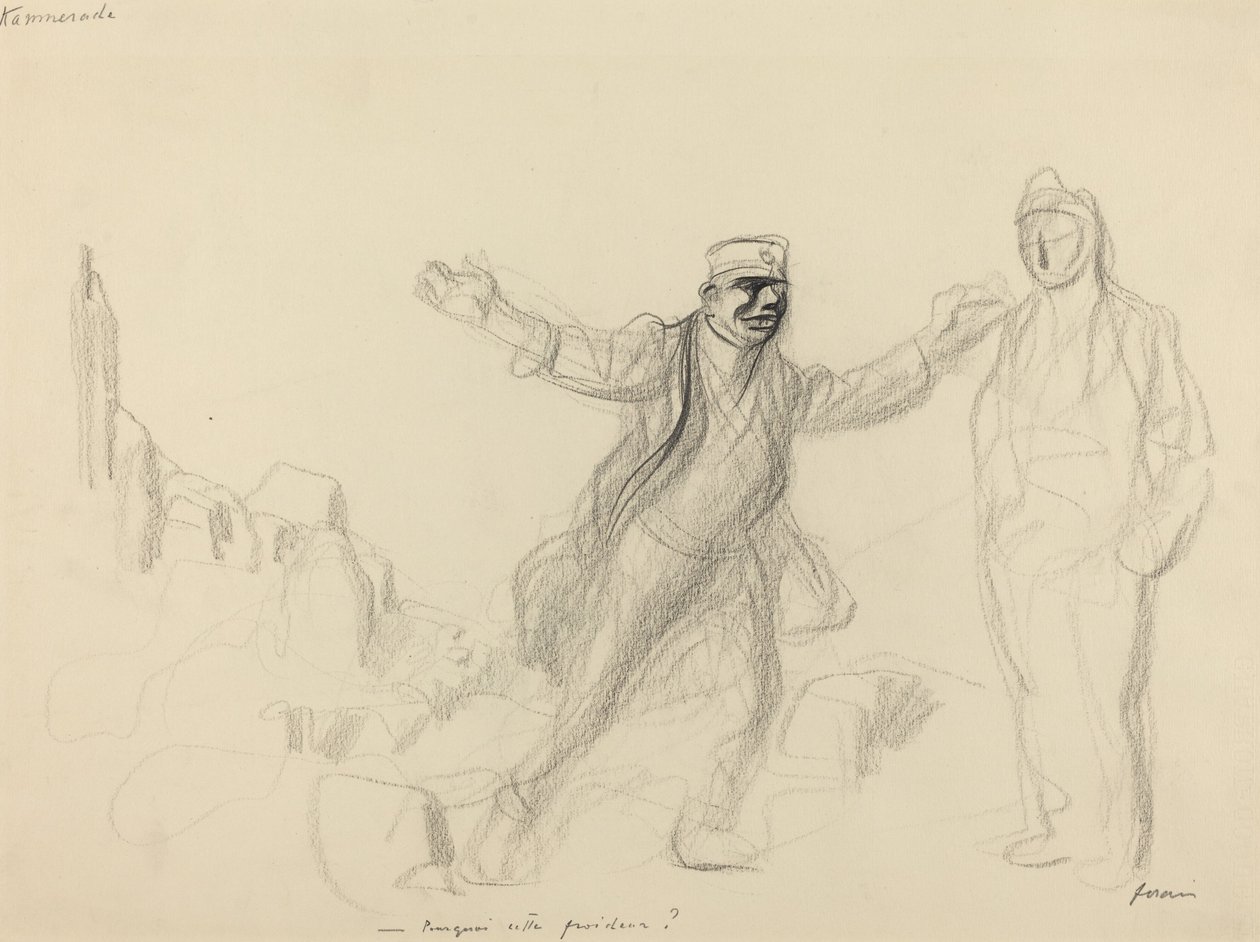 Kammerad. Miksi tämä kylmyys, c. 19141919. tekijältä Jean Louis Forain