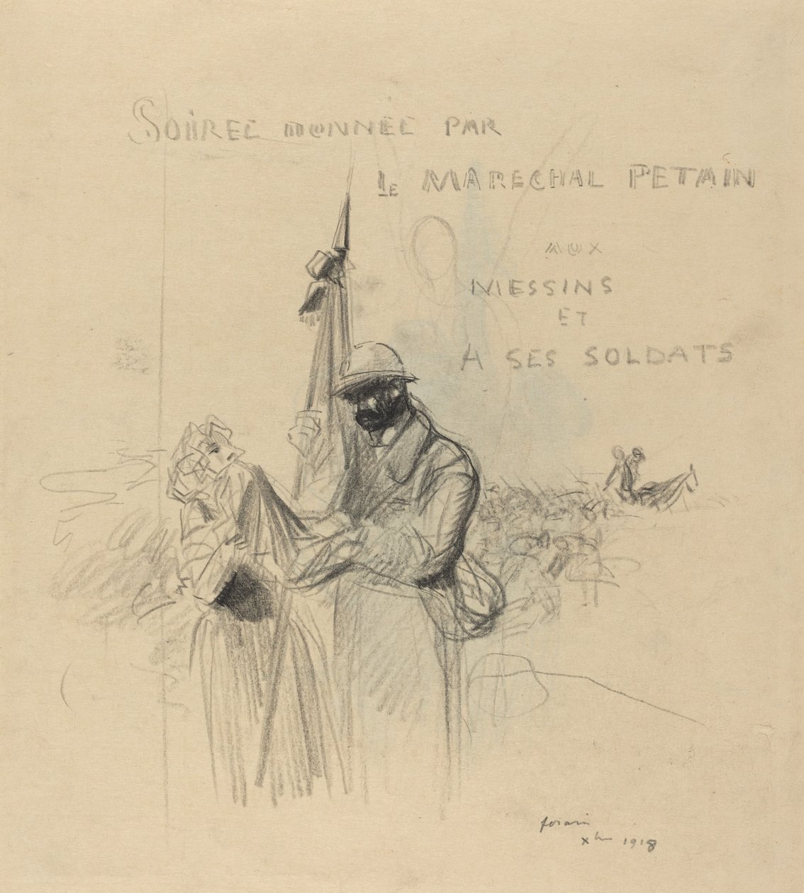 Lipun suudelma, 1918. tekijältä Jean Louis Forain