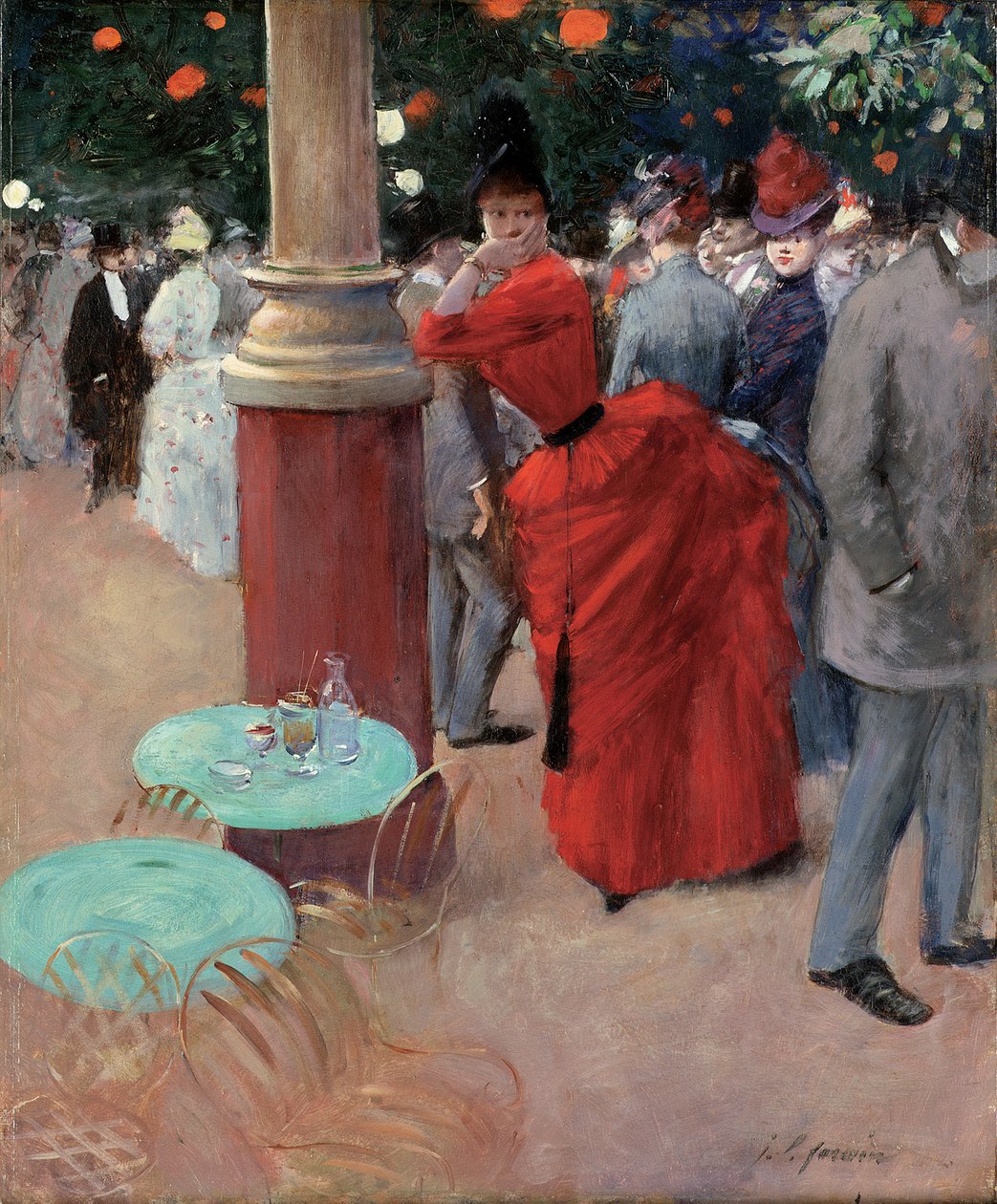 Julkinen puutarha, noin 1884 tekijältä Jean Louis Forain
