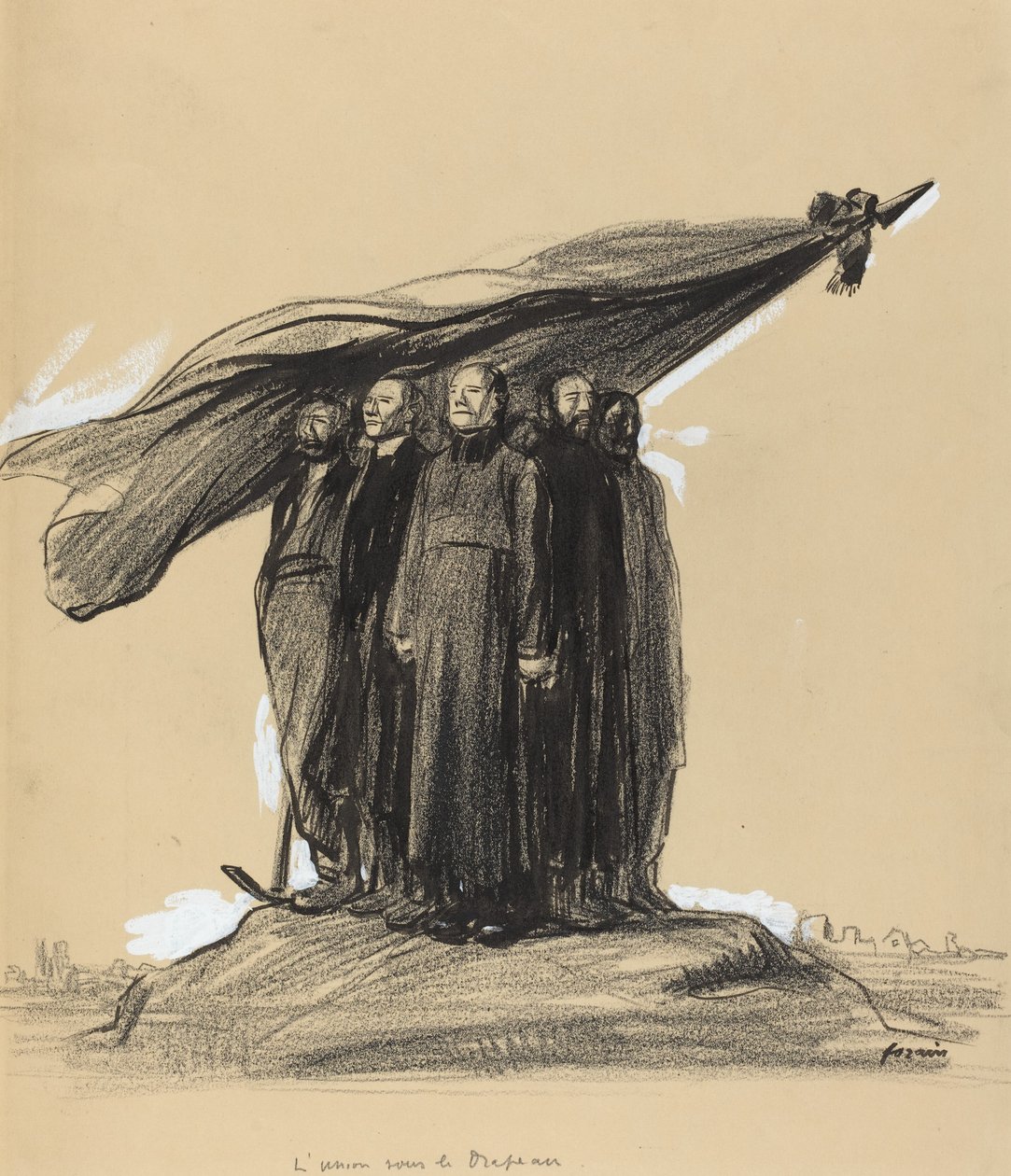 Liitto lipun alla, c. 19141919. tekijältä Jean Louis Forain