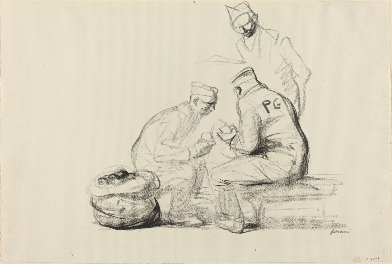 Poilu ja saksalaiset vangit, n. 19141919. tekijältä Jean Louis Forain