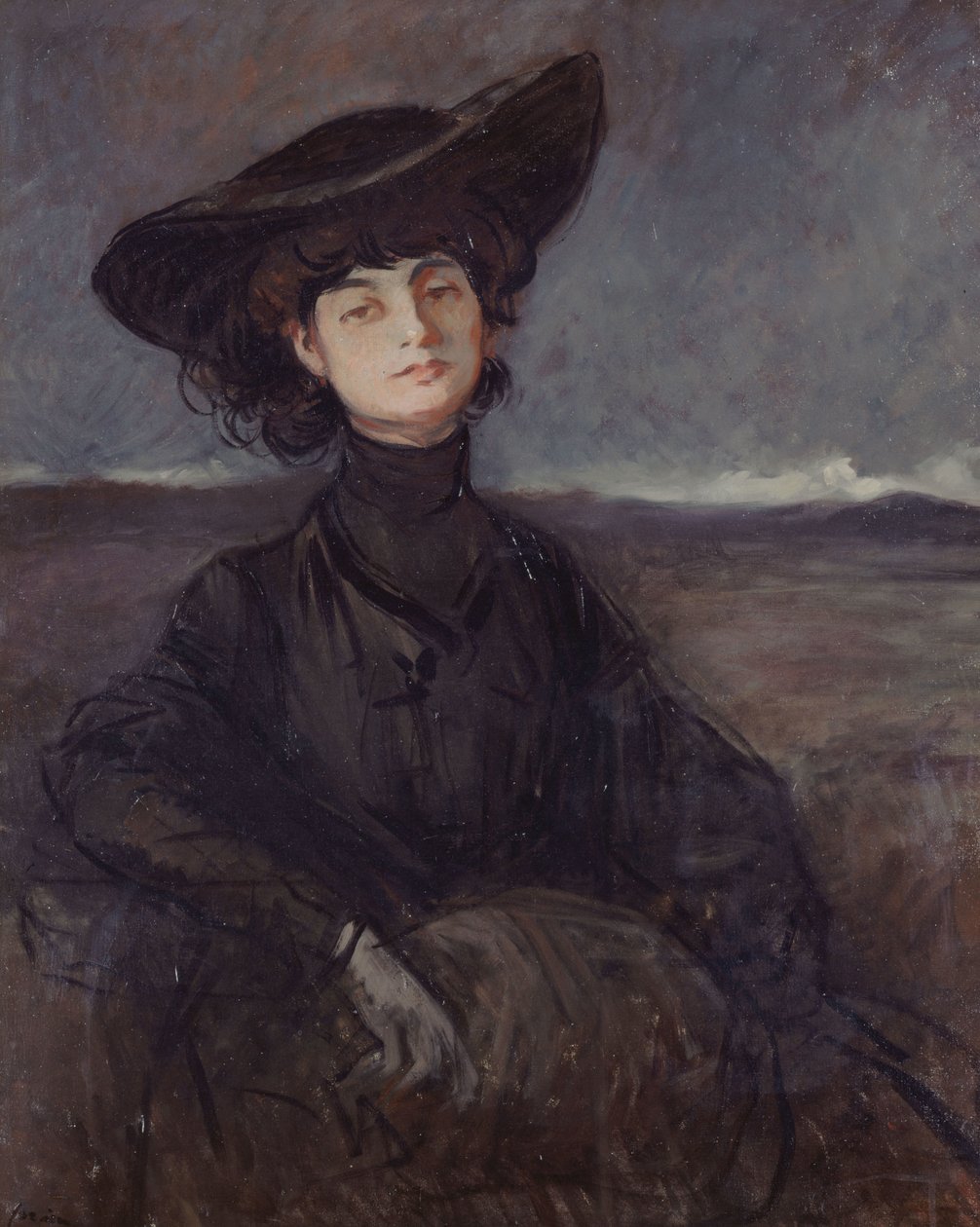 Anna-Elisabethin muotokuva, kreivitär Mathieu de Noailles 1876-1933, n. 1905. tekijältä Jean Louis Forain