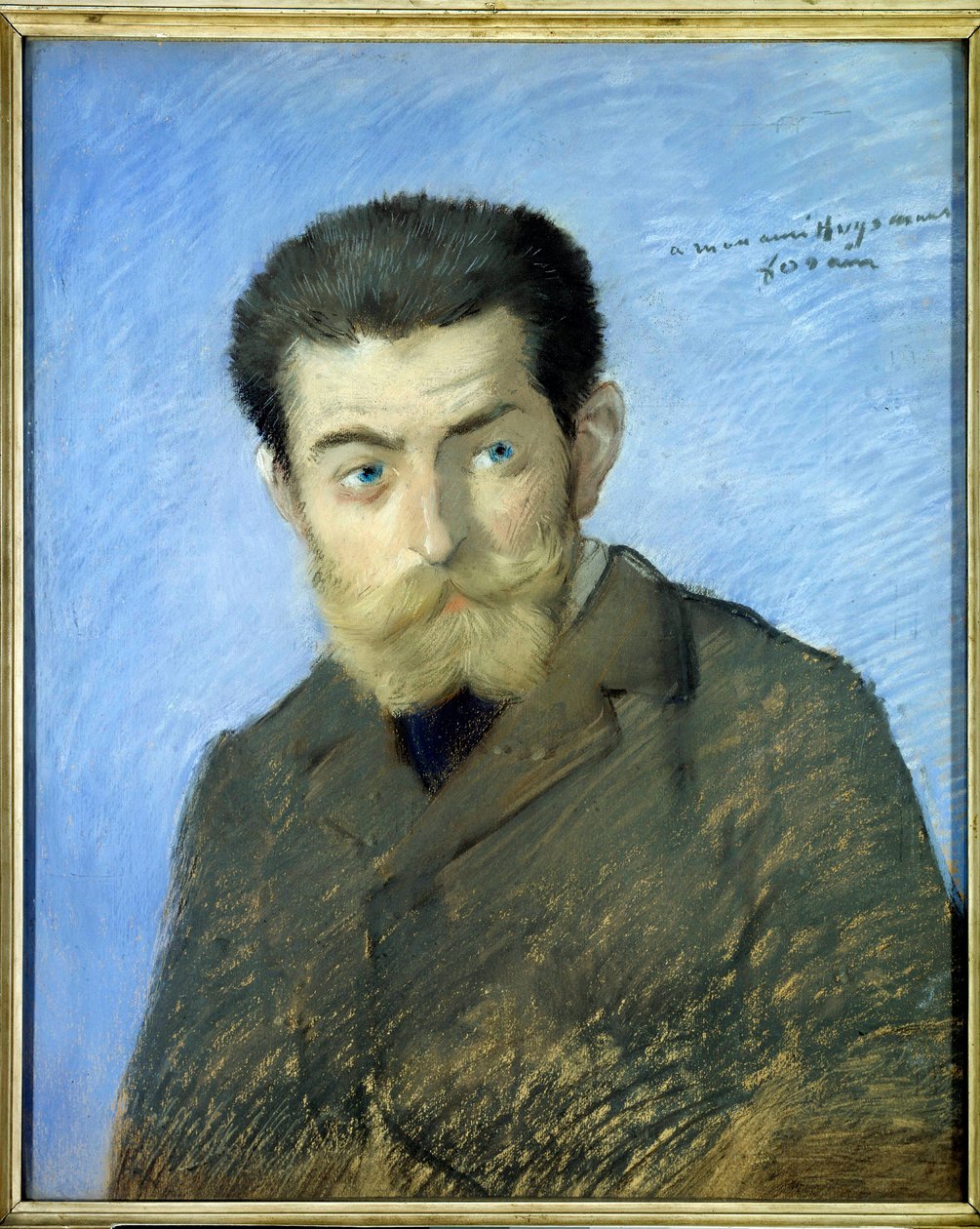 Muotokuva ranskalaisesta kirjailijasta Charles Marie Georges Huysmansista Joris Karl Huysmansissa (1848-1907) Pastelli Jean-Louis Forain (1852-1931) Su. 0,55x0,44 m 1800-luku - ranskalaisen kirjailijan Charles Marie Georges Huysmansin muotokuva nimeltä Jor tekijältä Jean Louis Forain