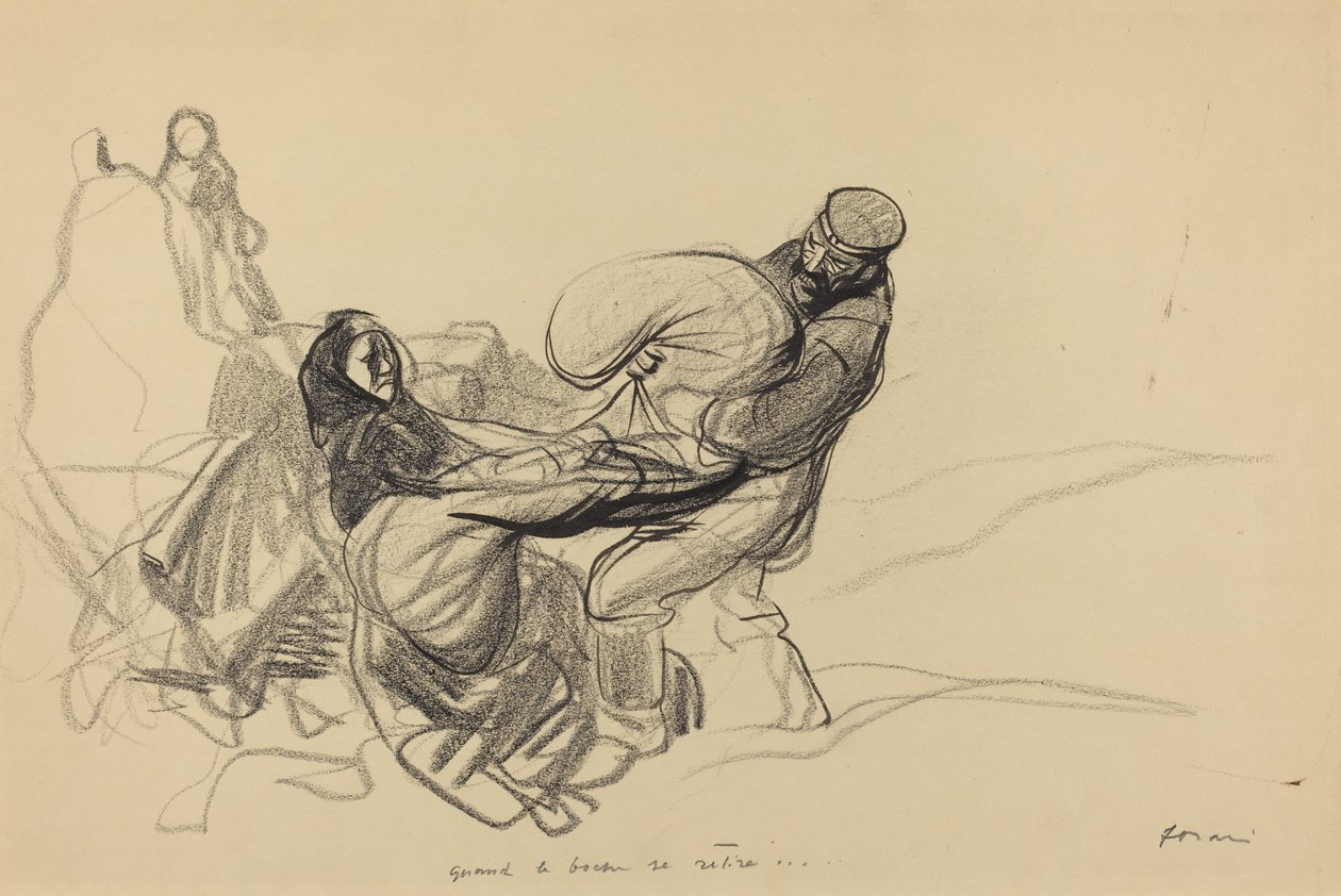 Kun Boche vetäytyy..., luultavasti 1917. tekijältä Jean Louis Forain