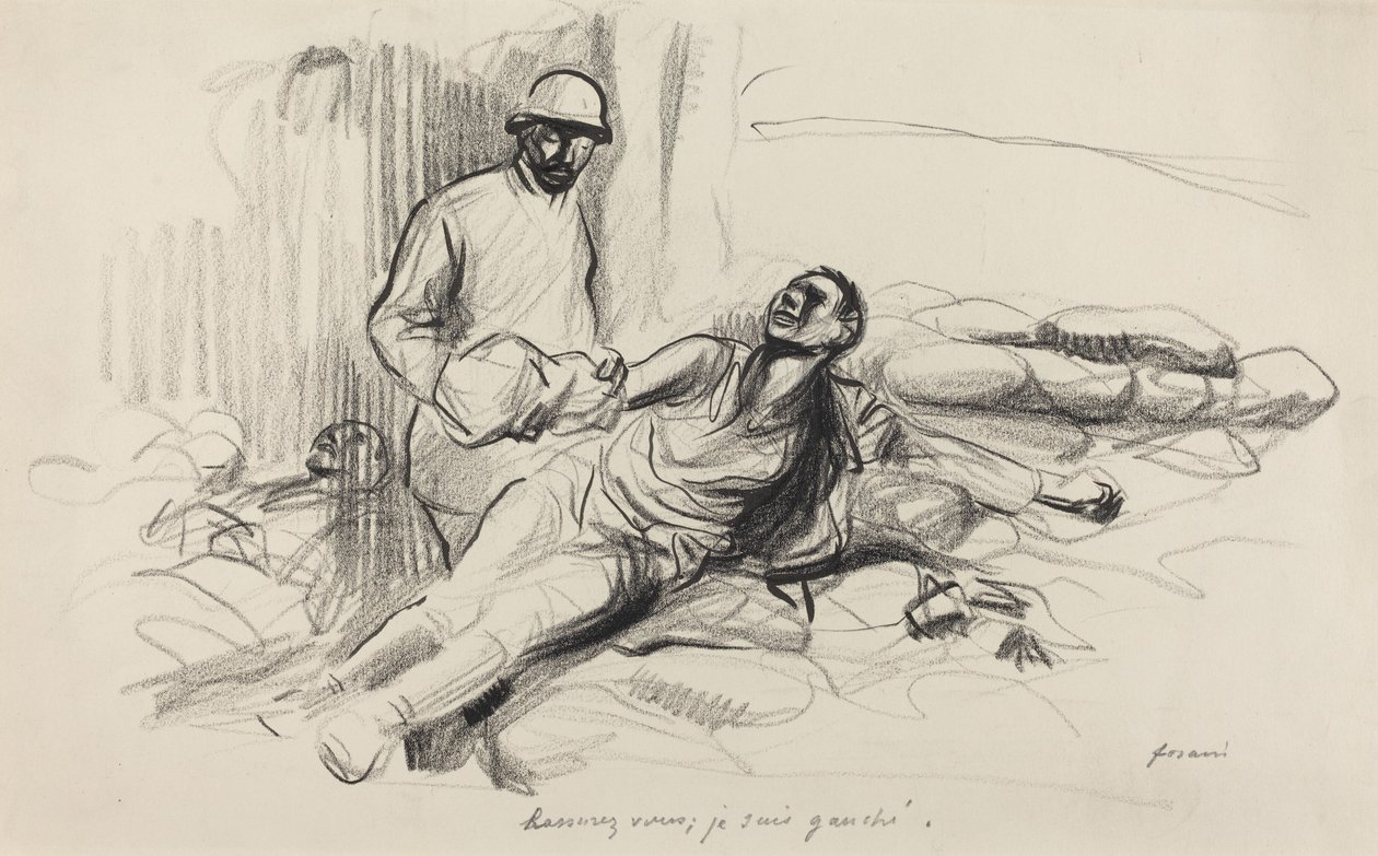 Älä huoli, olen jäänyt., c. 19141919. tekijältä Jean Louis Forain