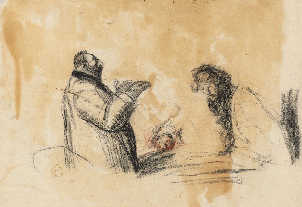 Luonnos sairaalassa (käänteinen) tekijältä Jean Louis Forain
