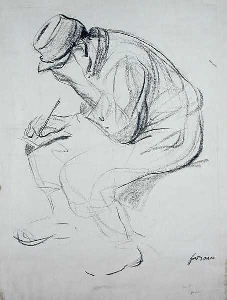 Sotilaskirjoitus (litho) tekijältä Jean Louis Forain