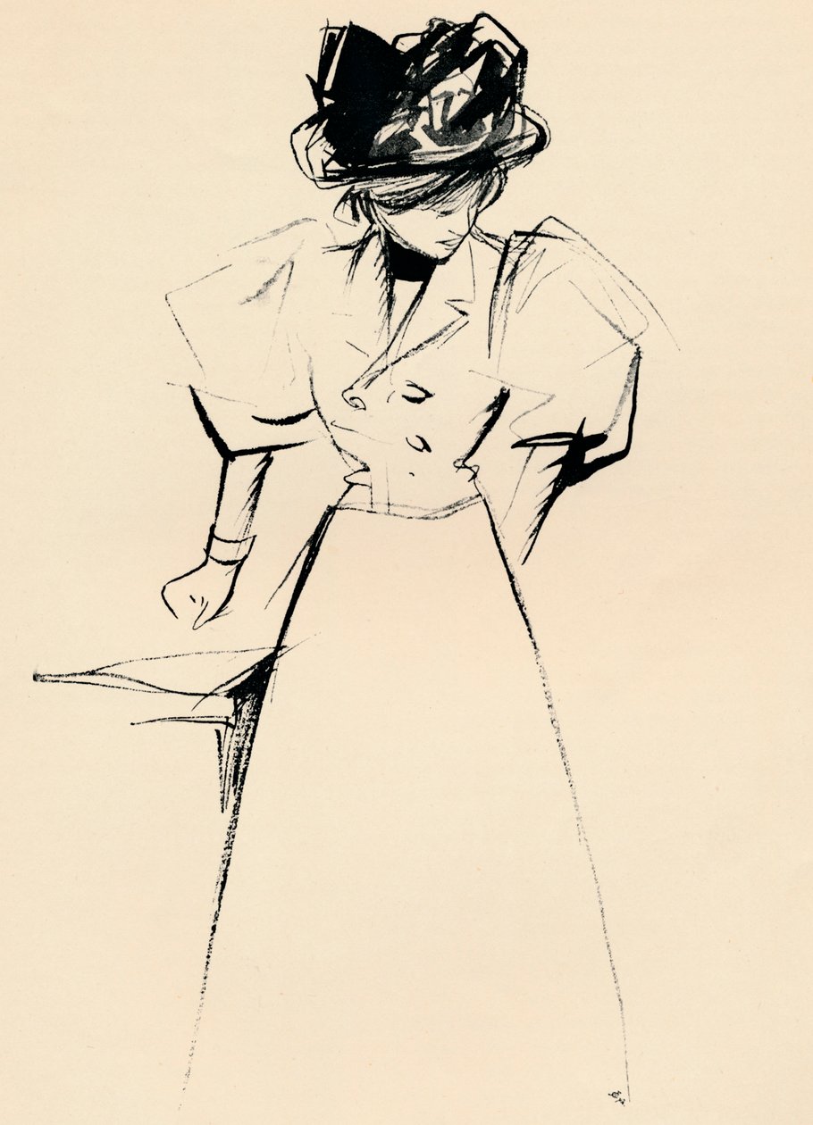 Study in Indian Ink, Forain, n. 1898 tekijältä Jean Louis Forain