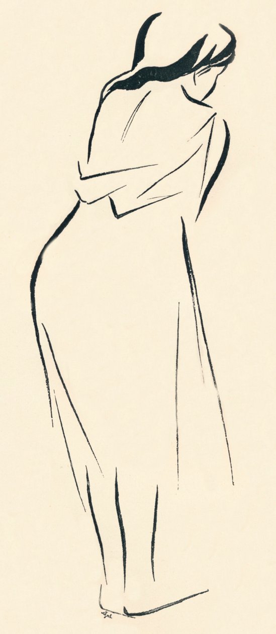 Study in Line, c1898 tekijältä Jean Louis Forain