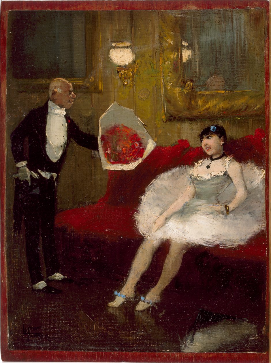 Ihailija, n. 1877-1879 (öljy kankaalle kiinnitetty puulle) tekijältä Jean Louis Forain