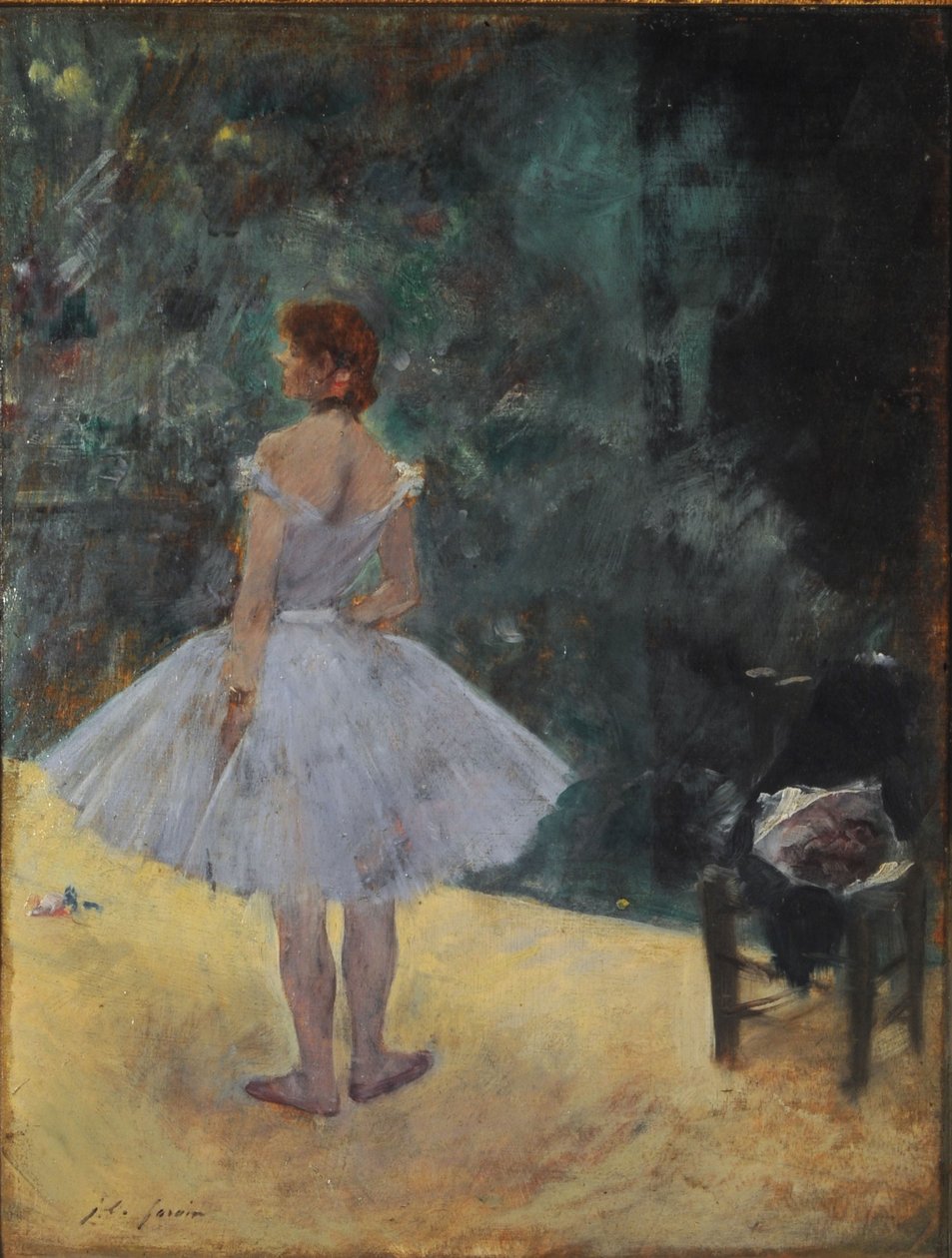 Ballerina (öljy paneeliin) tekijältä Jean Louis Forain