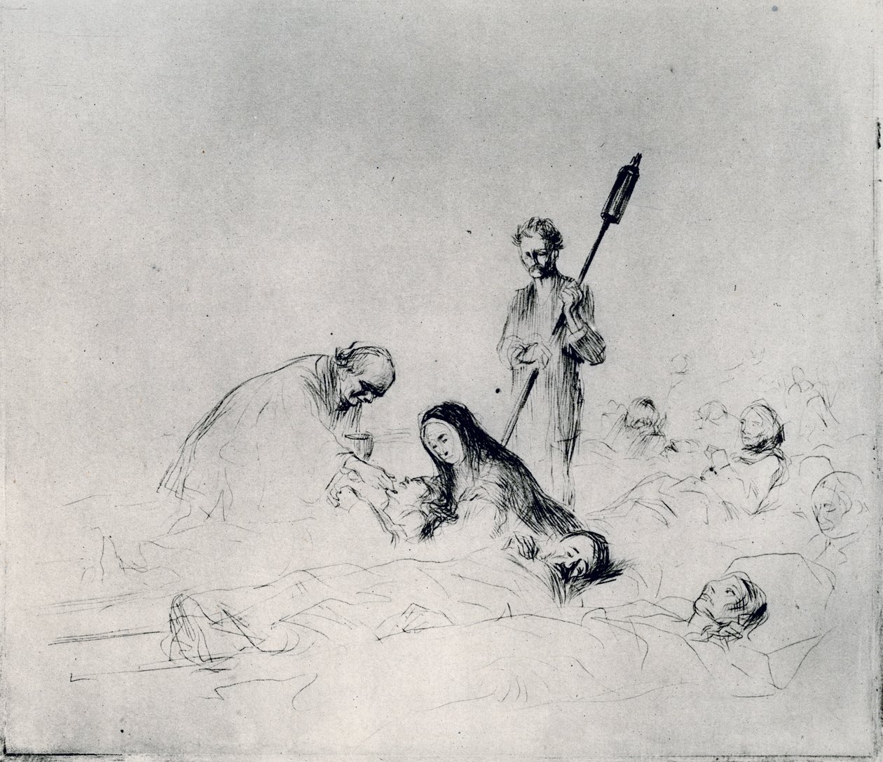 Potilaiden ehtoollinen, 1925. tekijältä Jean Louis Forain