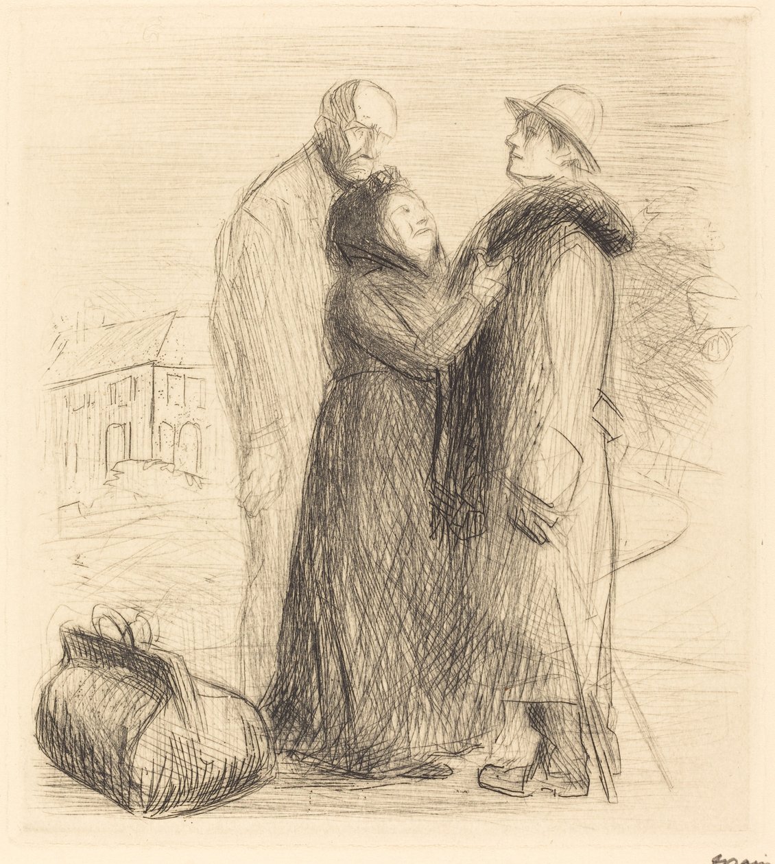 Tuhlaajapojan lähtö (ensimmäinen levy, pystysuora) tekijältä Jean Louis Forain