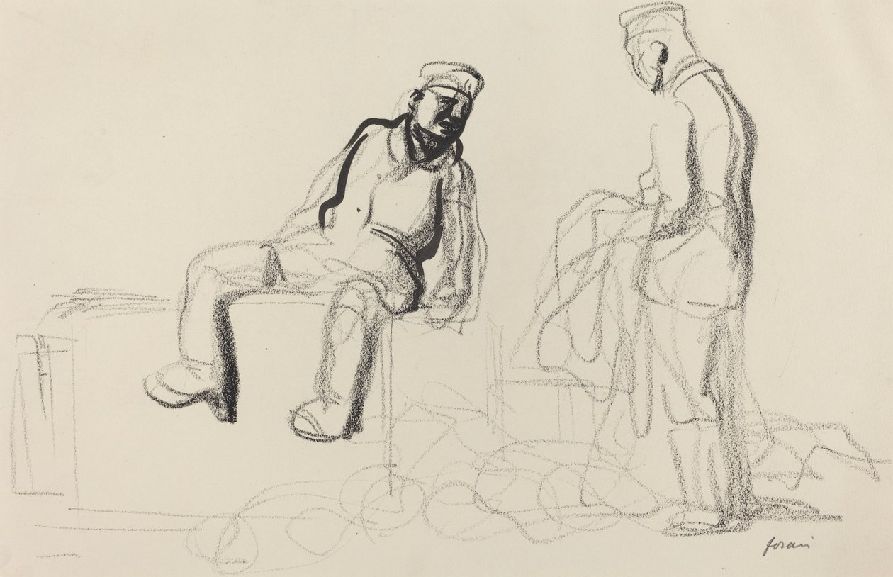 Taloudellinen vetäytyminen, c. 19141919. tekijältä Jean Louis Forain