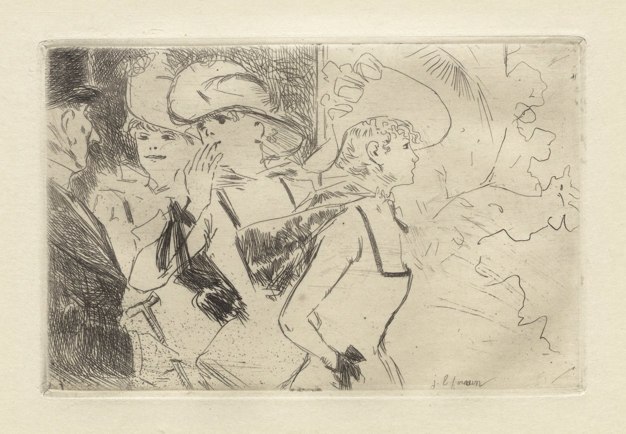 Folies-Bergère, n. 1880-86 (etsaus). tekijältä Jean Louis Forain