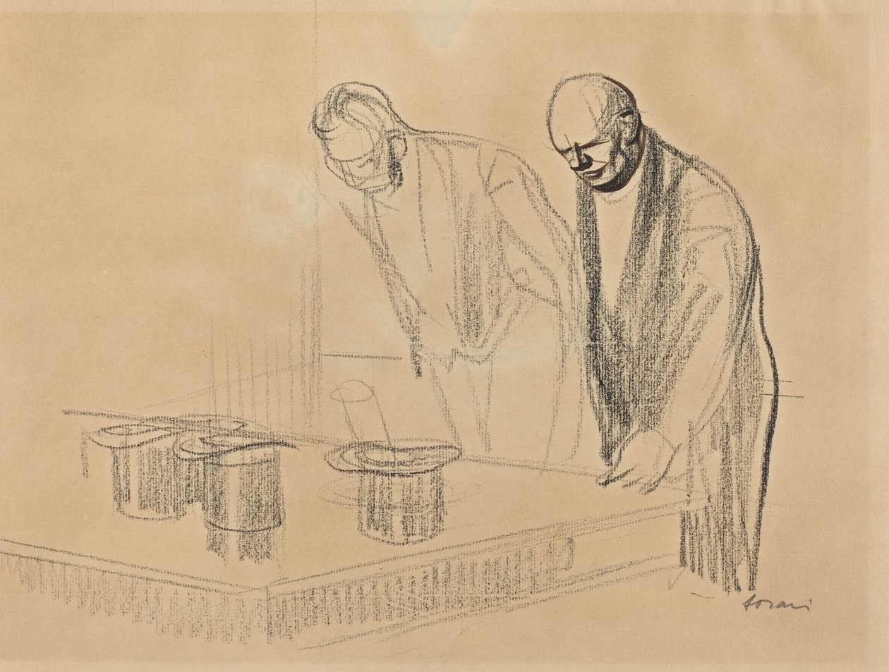 Liittoutuneiden hatut [recto], n. 19141919. tekijältä Jean Louis Forain