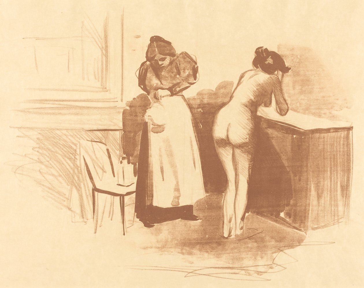 Hieronta karkeiden hiusten käsineellä tekijältä Jean Louis Forain