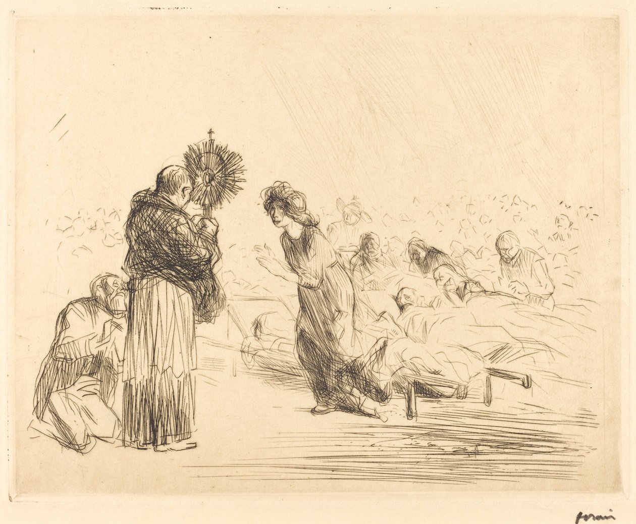 Ihme ennen Siunattua Sakramenttia (neljäs levy) tekijältä Jean Louis Forain