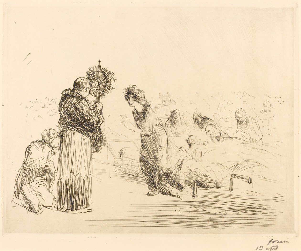 Ihme ennen Siunattua Sakramenttia (neljäs levy) tekijältä Jean Louis Forain