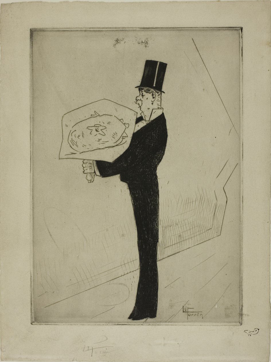Toff ja kukkakimppu tekijältä Jean Louis Forain