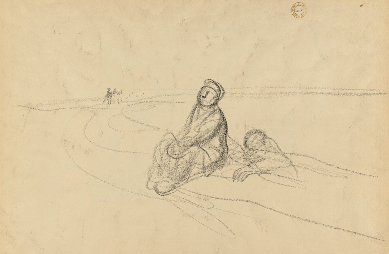 Kaksi hahmoa tiellä, n. 1919. tekijältä Jean Louis Forain