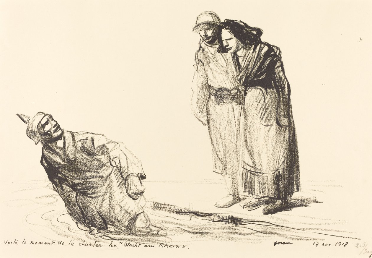 Tämä on hetki, kun laulat "Wacht am Rhein" tekijältä Jean-Louis Forain