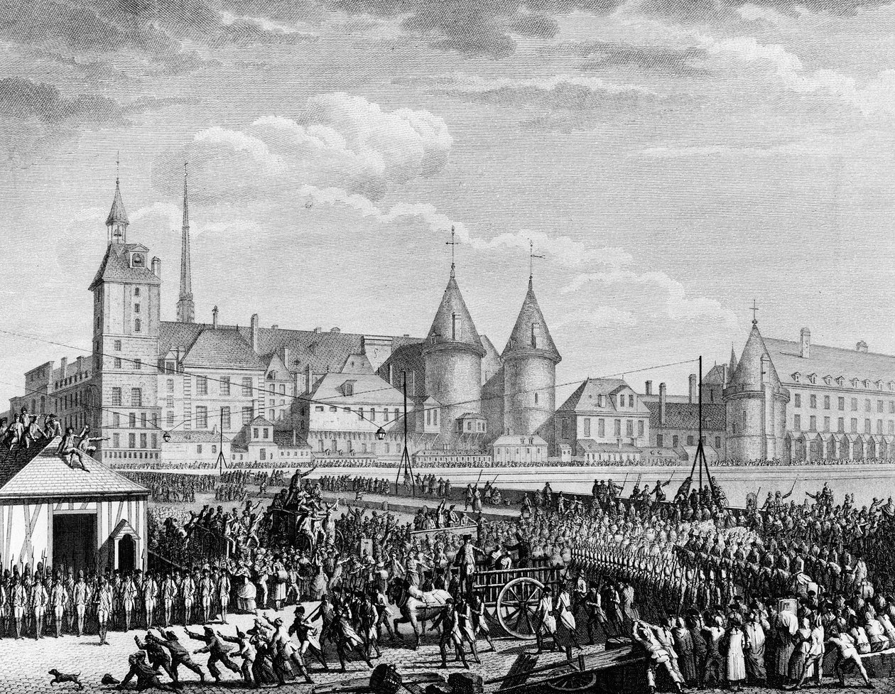 Ranskan vallankumous: Agassen veljiä kidutettiin 8. helmikuuta tekijältä Jean Louis II (after) Prieur
