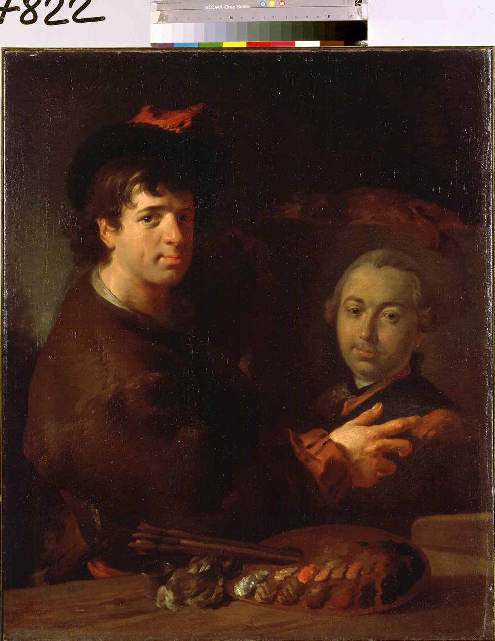 Omakuva. Jean Louis de Vellyn (1730-1809) maalaus. Öljy kankaalle, 96 x 80 cm 1700-luvun ranskalaista taidetta. Eremitaaši, Pietari. tekijältä Jean Louis de Velly