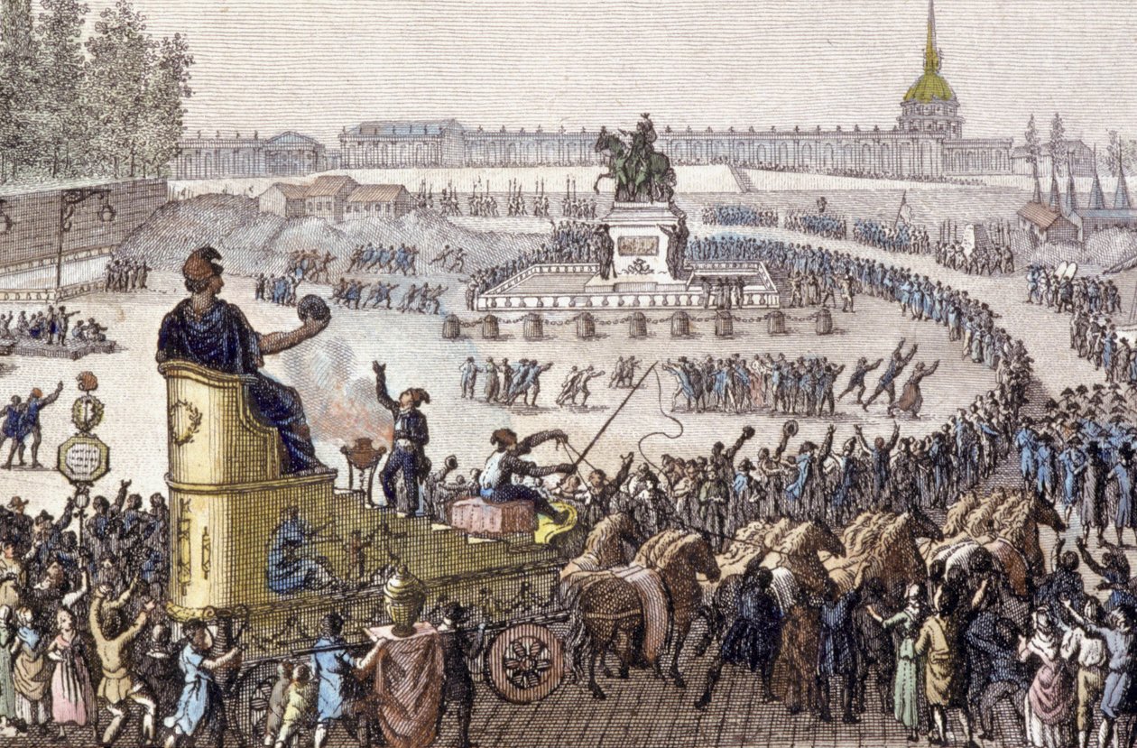 Vapauden ensimmäinen juhla Pariisissa 15. huhtikuuta tekijältä Jean Louis the Younger Prieur