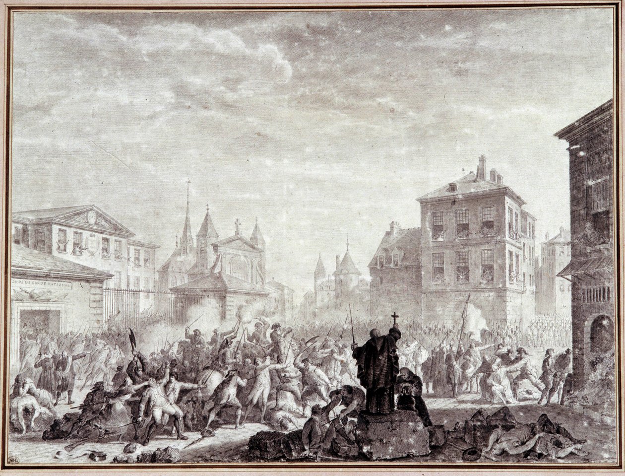Ranskan vallankumous: ""Patrioottien verilöyly Montaubanissa tekijältä Jean Louis the Younger Prieur
