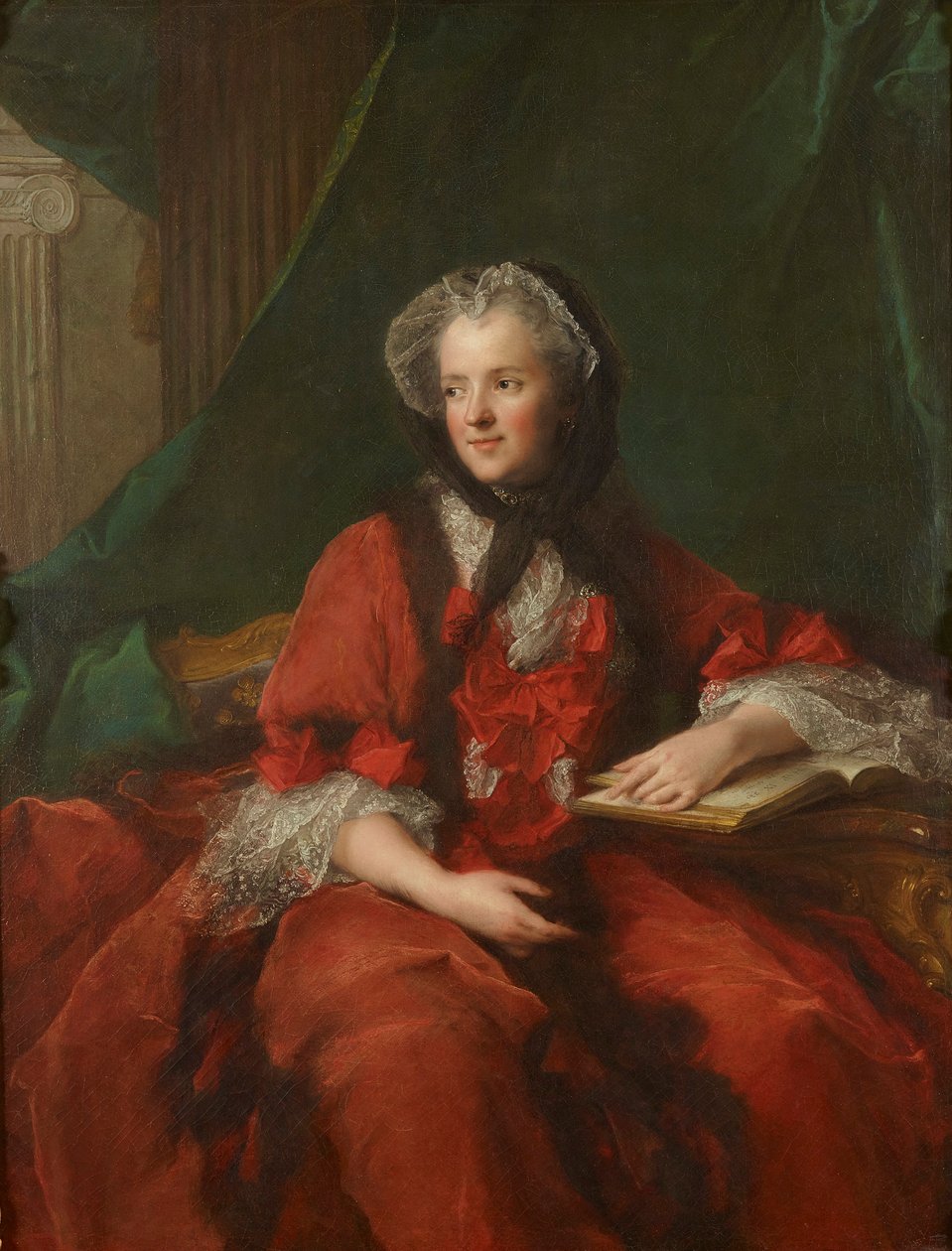 ranska: Portrait de la Reine Marie Leczinska Marie Leszczyńskan muotokuva tekijältä Jean Marc Nattier