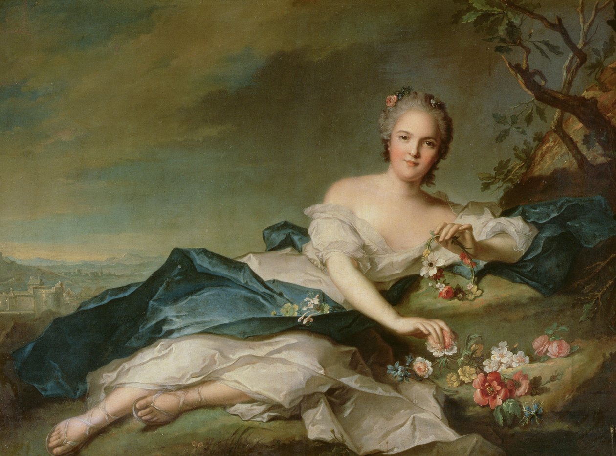 Henrietta Maria Ranskasta (1606-69) Florana, 1742 tekijältä Jean Marc Nattier