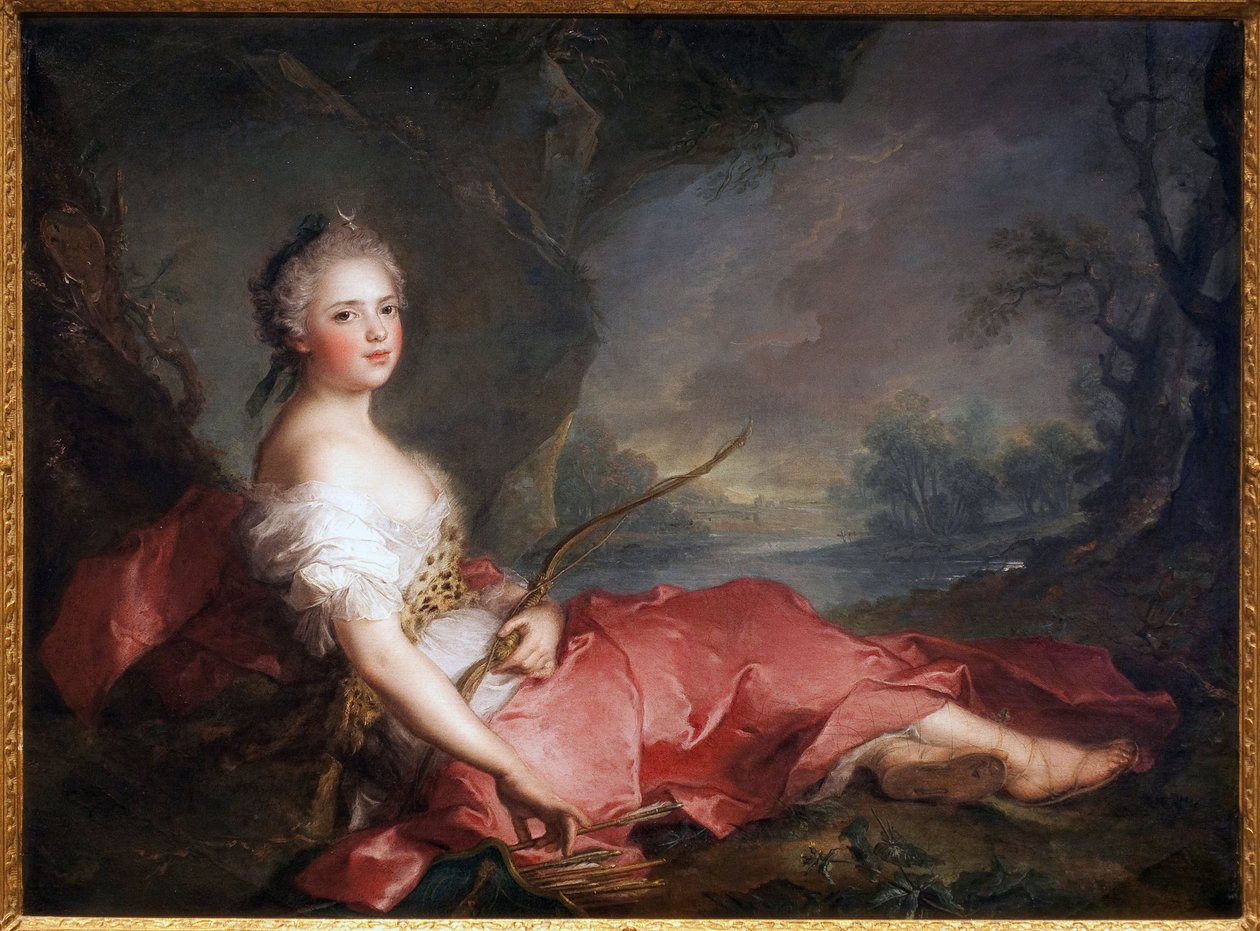 Madame Adelaide en Diane - maalaus Jean Marc (Jean-Marc) Nattier (1685-1766), öljy kankaalle tekijältä Jean Marc Nattier