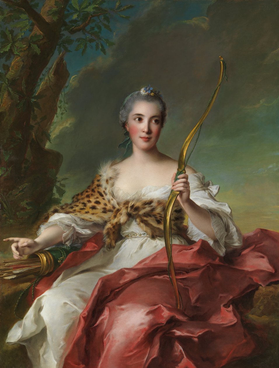 Madame Bergeret de Frouville Diana, 1756. tekijältä Jean Marc Nattier