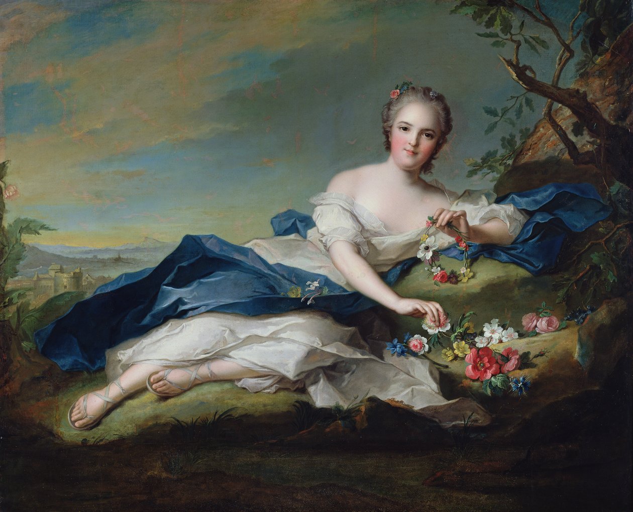 Henriette de Francen muotokuva, n. 1742 tekijältä Jean Marc Nattier