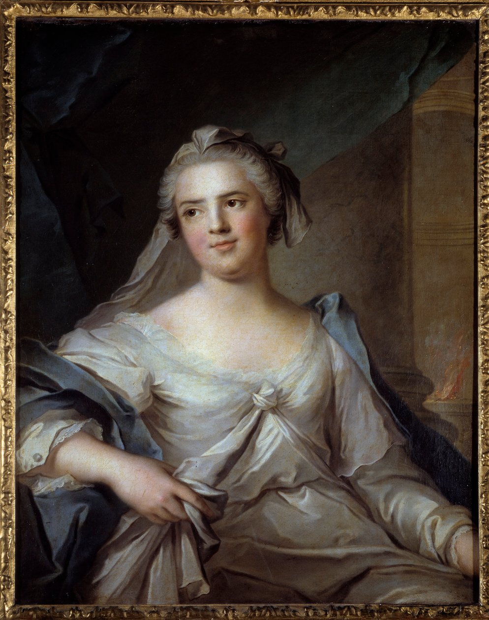 Ludvig XV:n tyttären rouva Henriette (1727-1752) muotokuva Jean Marcin (Jean-Marc) Nattierin (1685-1766) vestaalimaalauksessa tekijältä Jean Marc Nattier