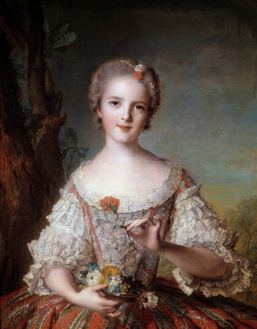 Kuningas Ludvig XV:n tyttären Madame Louisen (1737-1787) muotokuva Jean-Marcin (Jean-Marc) Nattierin (1685-1766) maalaus 1748 Aurinko 0,98x0,85 m tekijältä Jean Marc Nattier