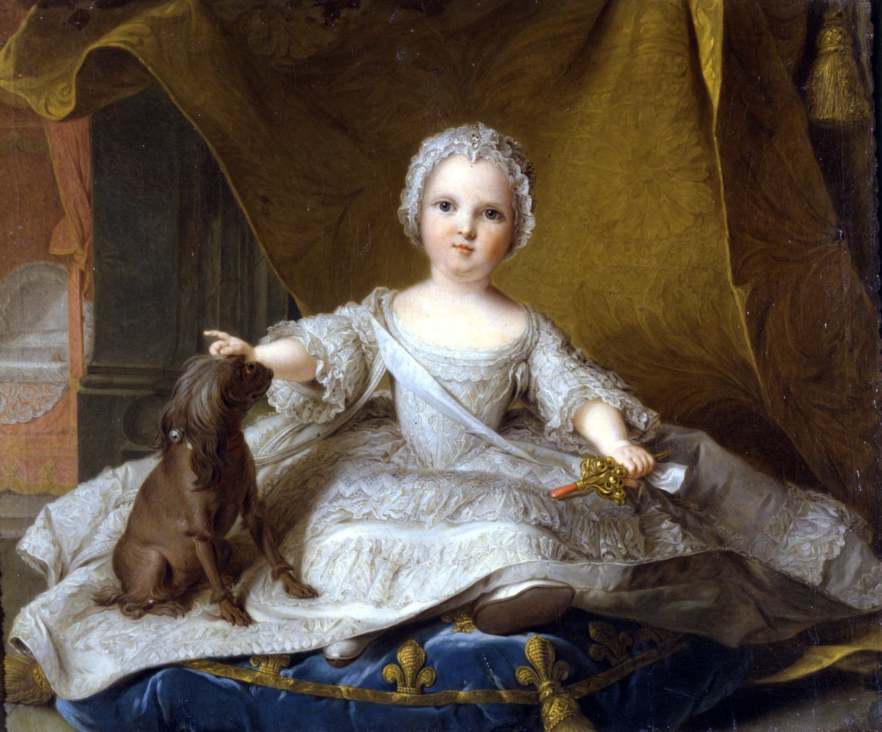 Madame Maria Zeffirinan muotokuva – Jean Marcin (Jean-Marc) Nattierin (1685 - 1766) maalaus. 1751 - Uffizi-galleria, Firenze tekijältä Jean Marc Nattier