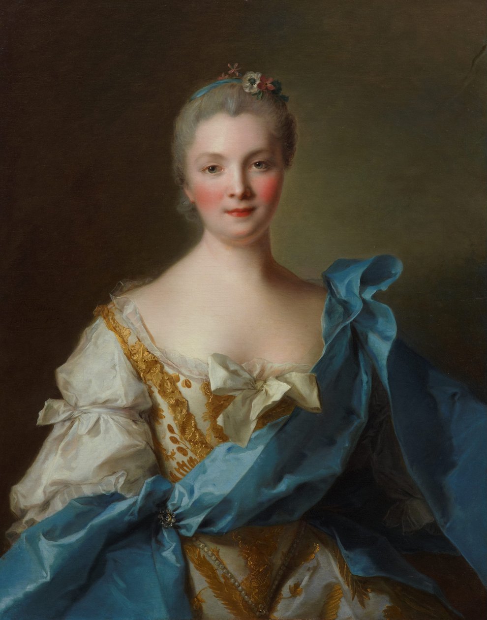 Madame de La Porten muotokuva, 1754 tekijältä Jean Marc Nattier