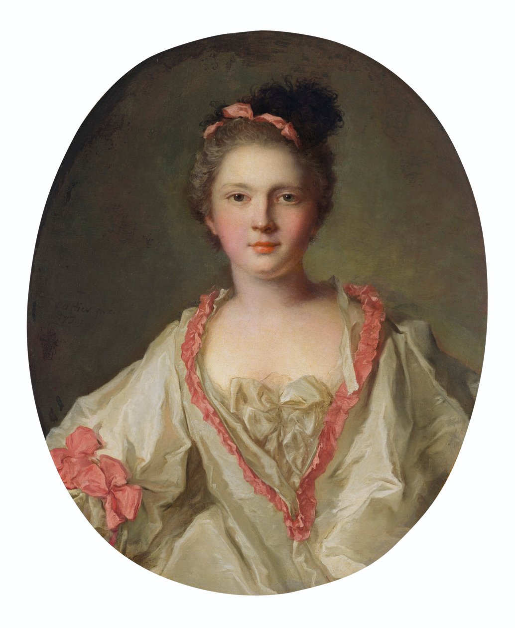 Marie-Thérèse Geoffrinin muotokuva 1715-1791, Marquise de la Ferté-Imbault, 1739. tekijältä Jean Marc Nattier