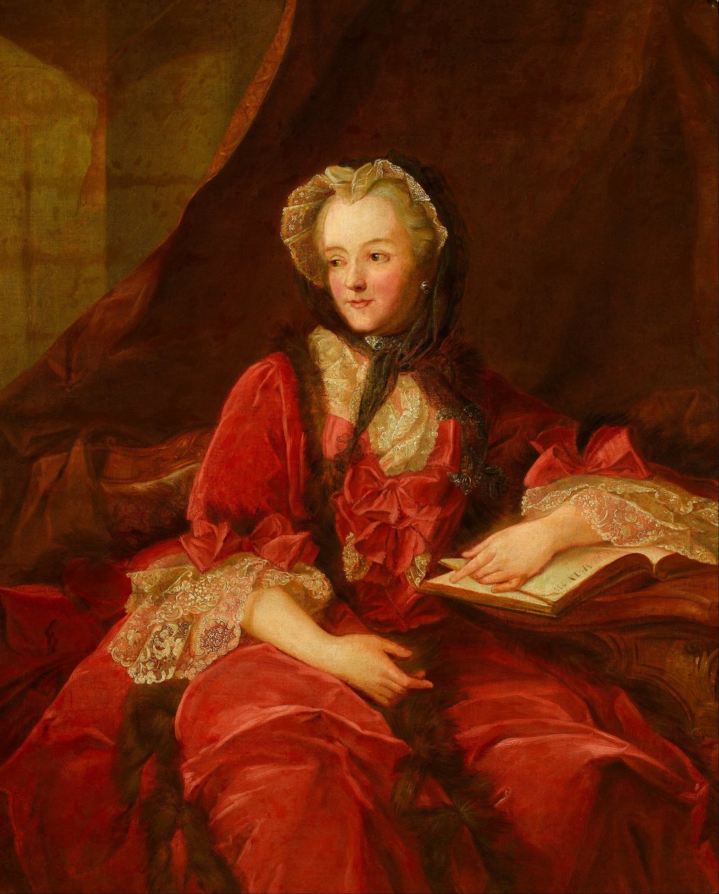 Marie Leszczyńskan muotokuva tekijältä Jean Marc Nattier