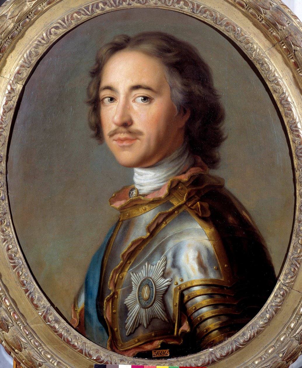 Pietari I Suuren (1672-1725) Venäjän tsaarin muotokuva”” Jean Marcin (Jean-Marc) Nattierin (1685-1766) maalaus 1700-luvun aurinko 0,63 x 0,52 m - Pietari I Suuren muotokuva ( 1672-1725), Venäjän tsaari. Jean Marcin (Jean-Marc) Nattierin (1685-176) maalaus tekijältä Jean Marc Nattier