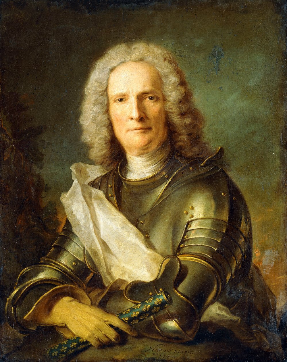 Marechal de Francen muotokuva, luultavasti Chretien-Louis de Montmorency-Luxembourg tekijältä Jean Marc Nattier