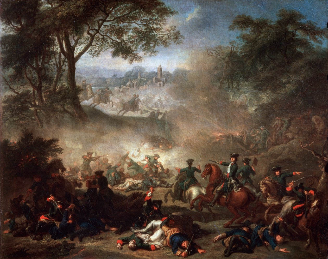Lesnayan taistelu, 1717. tekijältä Jean Marc Nattier