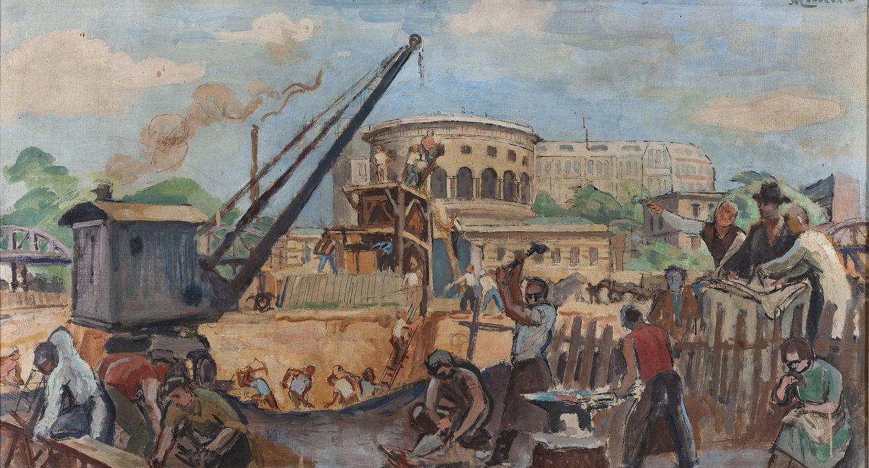 Le Travail: Simon-Bolivarin kadulla sijaitsevan poikakoulun rakennuksen luonnos. tekijältä Jean Marchand